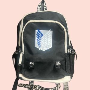 Limited Edition197 Headphone and charging Attack On Titan School Backpack